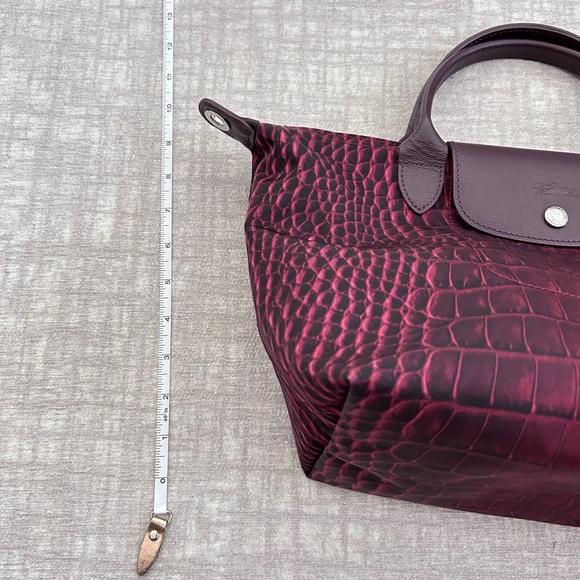 Longchamp Crocodile Printed Le Pliage Tote Bag - Picture 14 of 16